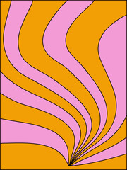 Wall Mural - retro background of the 60s-70s. abstract colorful background. wavy pattern. groovy psychedelic styl