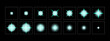 Colorful shine light FX. Shine effect sprite sheet for animation and motion design.