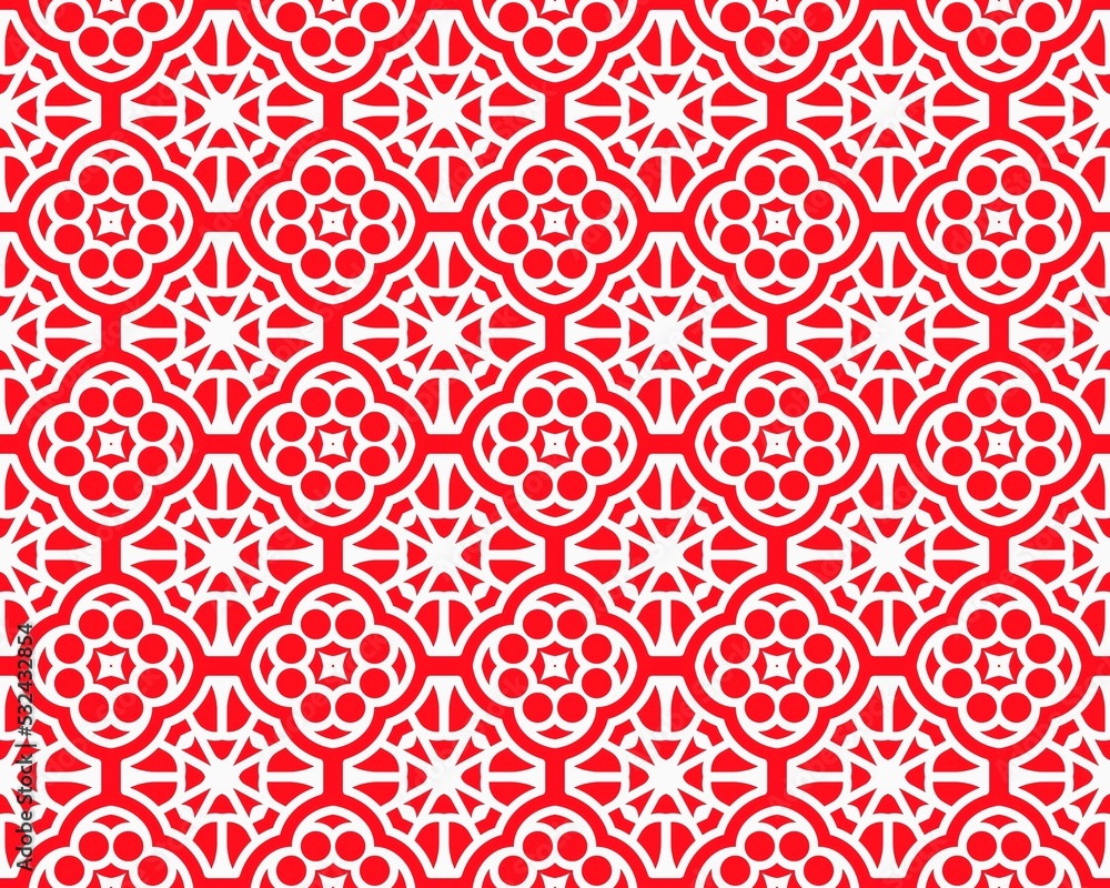 Red Square Repeating Pattern Abstract Red seamless repeat pattern flat style Ornament geometric ...