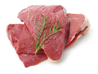 Poster -  Fresh beef cut isolated on white background 