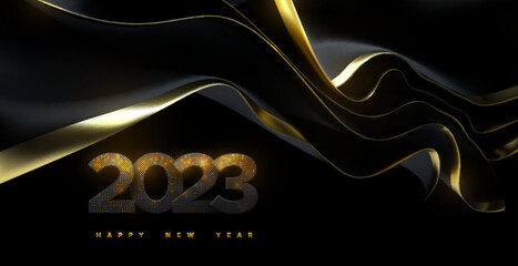 Wall Mural - Happy New 2023 Year.