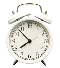 White Classic Retro Alarm Clock 