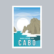 Cabo San Lucas poster illustrations design.
