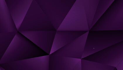 Poster - 3d purple diamond background, abstract geometric rumpled triangular style.