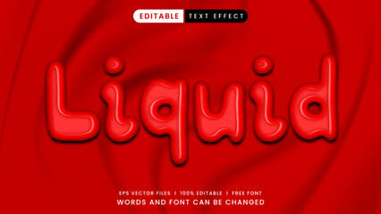 Sticker - Red Liquid Editable Text Effect