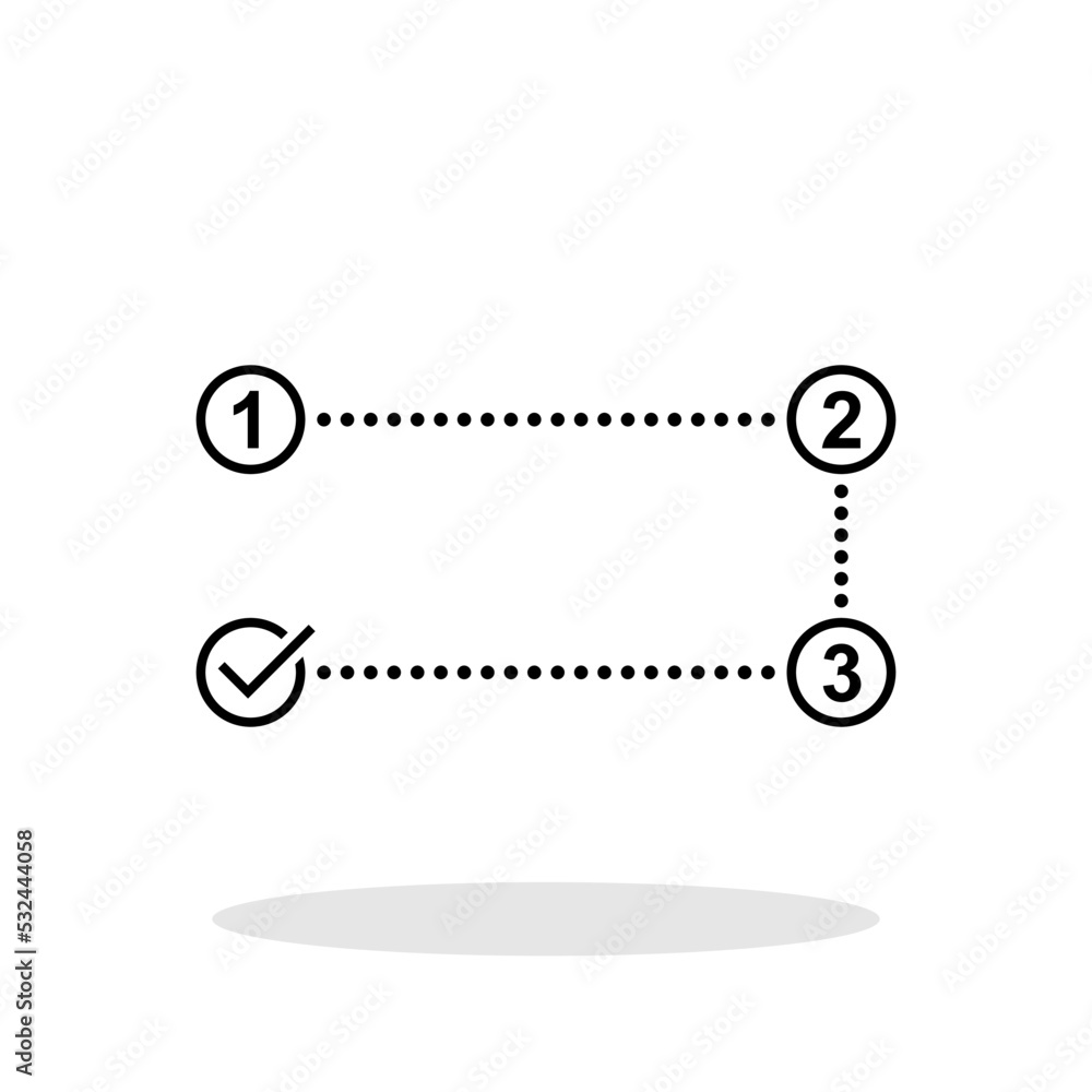 Stock-Vektorgrafik „Achievement steps icon in trendy flat style. Step ...