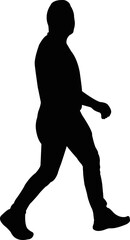 Poster - a man walking body silhouette vector