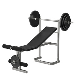 Wall Mural - 3D rendering illustration of a weight bench gym equipment