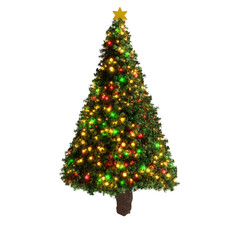 christmas tree isolated on transparent background