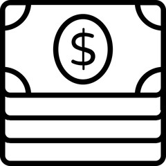 Sticker - Banknotes Vector Icon 