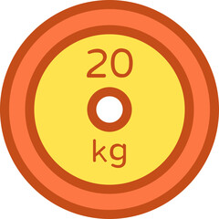 Sticker - Dumbbell Plate Vector Icon 