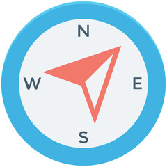 Sticker - Compass Vector Icon