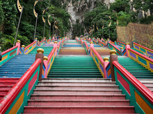 Stairs Of The Batu Caves Near Kuala Lumpur
