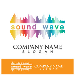 Sticker - Sound waves vector illustration