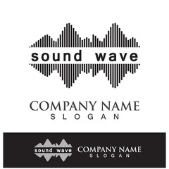 Canvas Print - Sound waves vector illustration