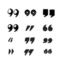 Wall Mural - hand drawn doodle quotation mark illustration vector