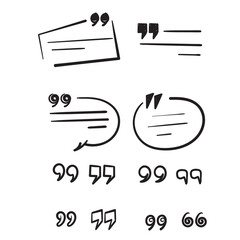 Wall Mural - hand drawn doodle quotation mark illustration vector