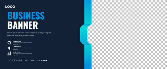 Wall Mural - Modern business horizontal banner template design