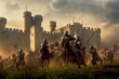 Medieval castle attack