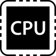 © iconimage - Isolated icon of a CPU logo. Concept of computing processing unit.