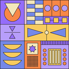 Wall Mural - abstract geometric art design. creative geometric wall art vector