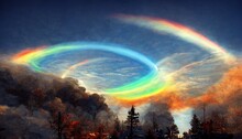 An Illustration Of A Circumhorizontal Arc, Ice Halos, Fire Rainbow