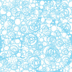 Wall Mural - Abstraction snow circles on a light blue background. Vector illustration