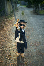 Little Boy Dressed Up Like Pirate Costume