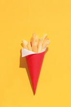 Red Paper Containers  And French Fries