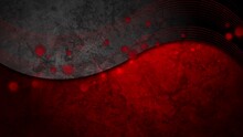 Red Black Wavy Corporate Background With Lines And Glowing Particles. Seamless Looping Motion Design. Video Animation Ultra HD 4K 3840x2160