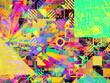 © Wizemark/Stocksy - Messy glitch, vibrant background with copy space