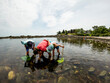 © Raymond Forbes LLC/Stocksy - Family together  Collecting Crabs in Tide pool on Coast of New England