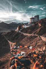 Leinwandbilder - Scenic View Of Namgyal Monastery Against Sky