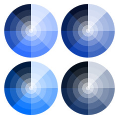 Wall Mural - blue round palette. Abstract colorful background. Vector illustration. stock image. 