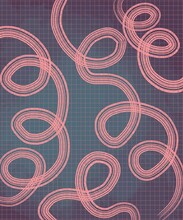 
Pink Swirls On Dark Blue Background