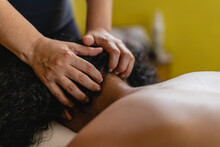 Woman Receiving A Massage.