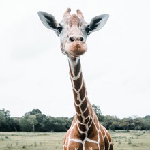 Close Up Smiling Giraffe