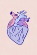 © Gemma can fly/Stocksy - Purple anatomical heart minimal illustration