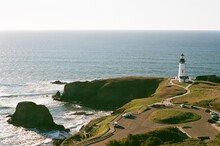 Film Picture Of The A Lighthouse On The Oregon Coast 