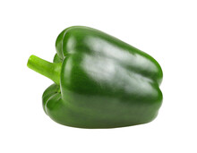 Fresh Green Pepper Isolated On Transparent Png
