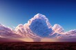 This is a 3D illustration of morning glory clouds in australia, a rare cloud formation.