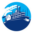 Steamboat Ferry Passenger Ship Retro