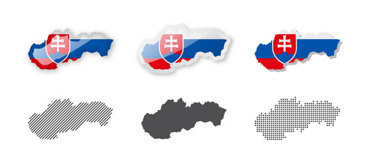 Slovakia - Maps Collection. Six maps of different designs.