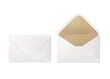 White and brown envelope by environmental materials for postage mail