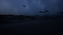 Desert Hills And Dunes At Night 