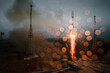 © Yakov Knyazev/Stocksy - space rocket lift-off, bright flame through the rain drops
