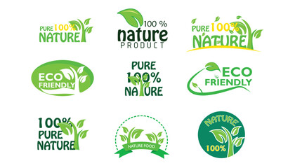 natural original emblem vector illustration