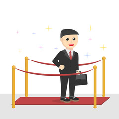 businessman in red carpet design people