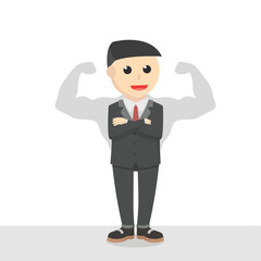 businessman muscular shadow design people