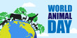 Vector illustration for World Animal Day banner